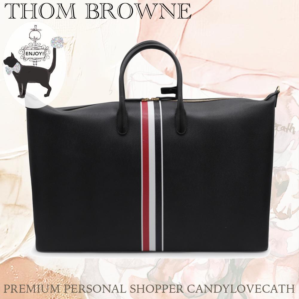 トートバッグ THOM BROWNE BLACK TOP HANDLE BAG