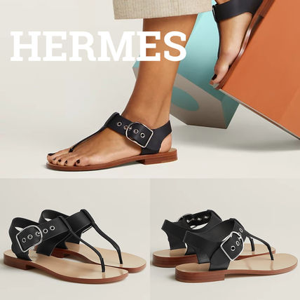フラット HERMES(エルメス) サンダル・ミュール(レディース