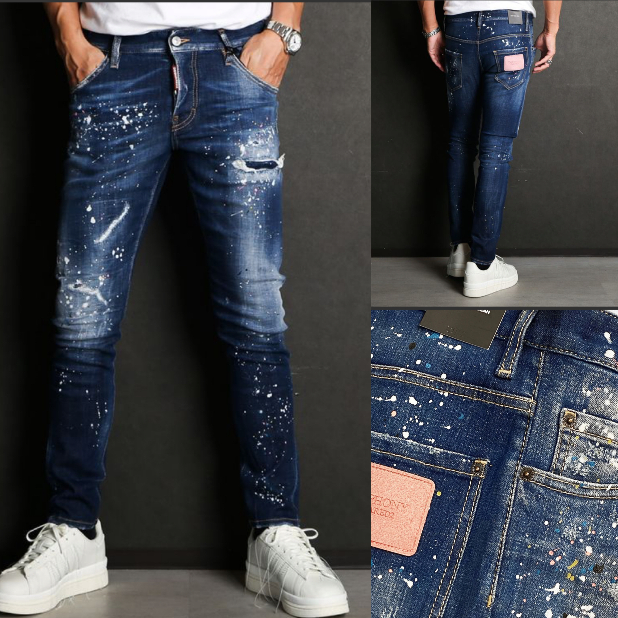 DSQUARED2 ディースクエアード 大人気デニム ペイントクラッシュ