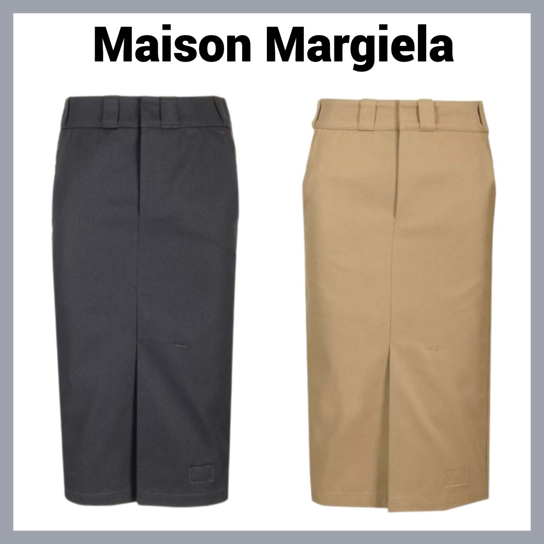 【Maison Margiela】コットン ギャバジン ミディスカート（2色）