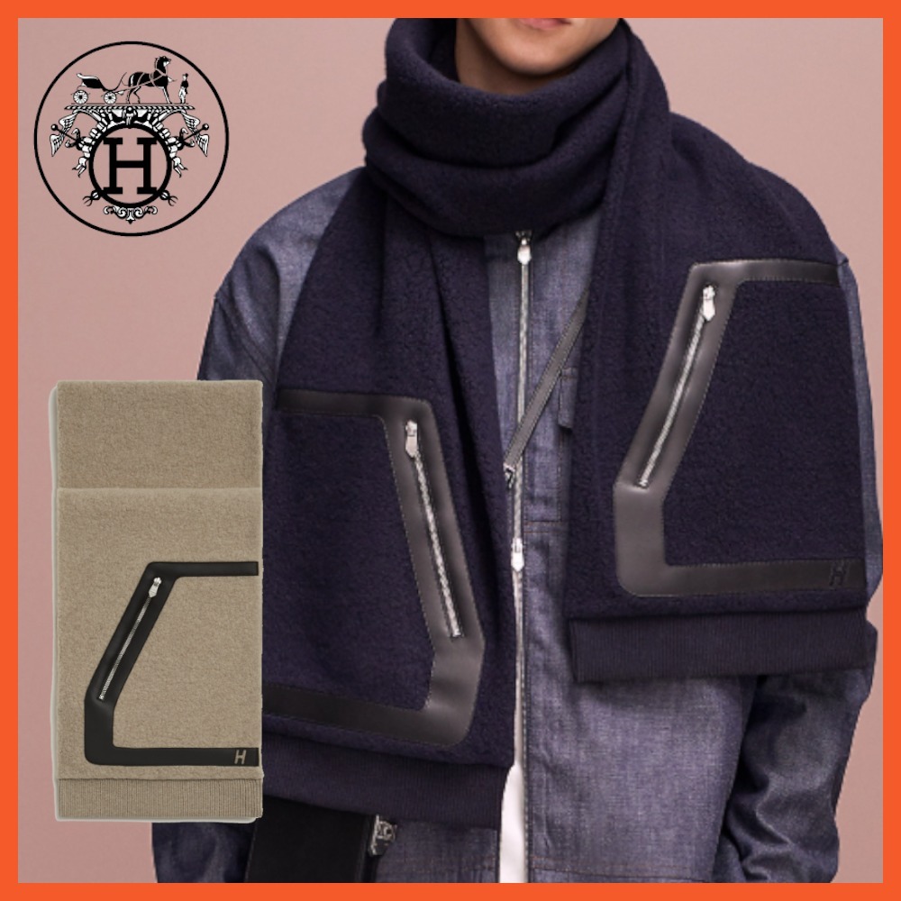 ☆HERMES☆エシャルペ カーゴ ポケット付きスカーフ マフラー エルメス マフラー Echarpe Pocket ポケット付き | ビープライス