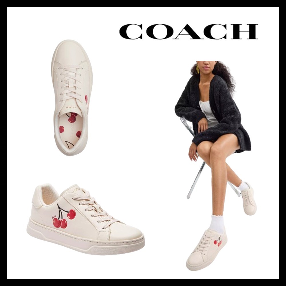 【Coach】 High Line Sneaker With Cherry Print ◆国内発送◆
