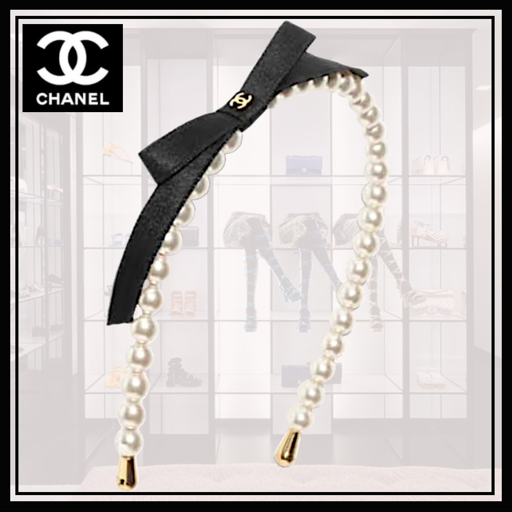 【パールとリボンでフェミニン♡】CHANEL カチューシャ