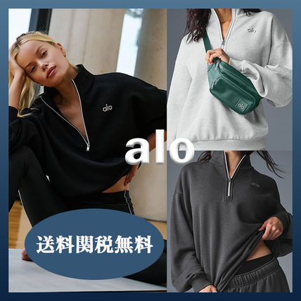 Alo Yoga アロー ジップアップ ジャケット トップス ロゴ ジップアップ L ALO Yoga(アロー) トップス(レディース) - 海外