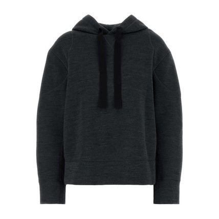 パーカー・フーディ Jil Sander Melange Grey Cotton Sweatshirt Jil Sander logo-print Cotton Hoodie | Grey | FARFETCH CA