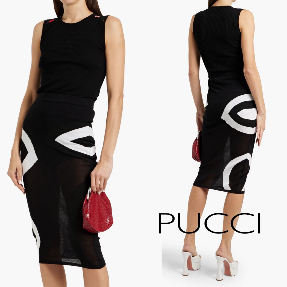 ジャカードニット★ペンシルスカート★ PUCCI