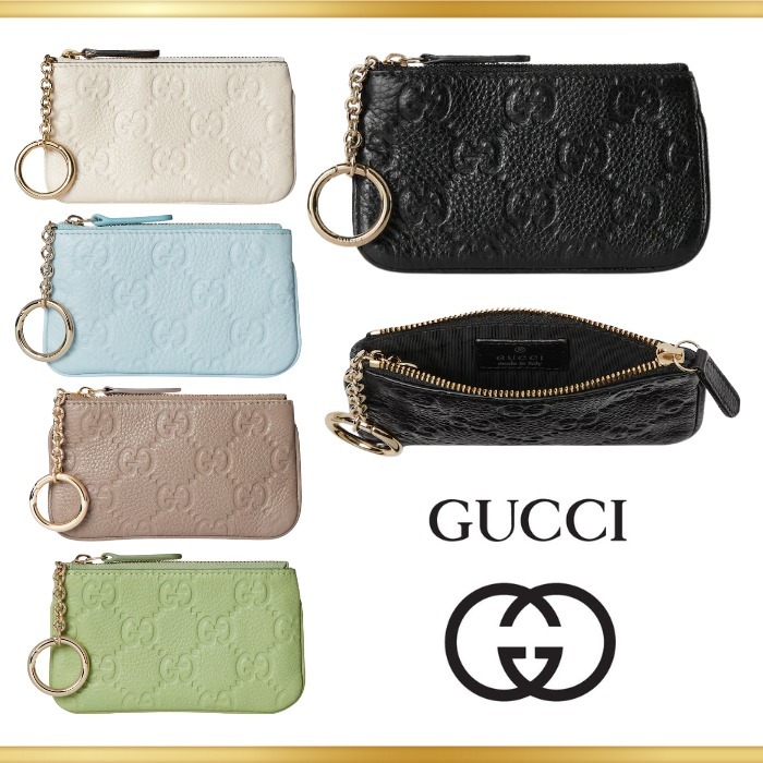【GUCCI】GGエンブレム ジップ キーケース