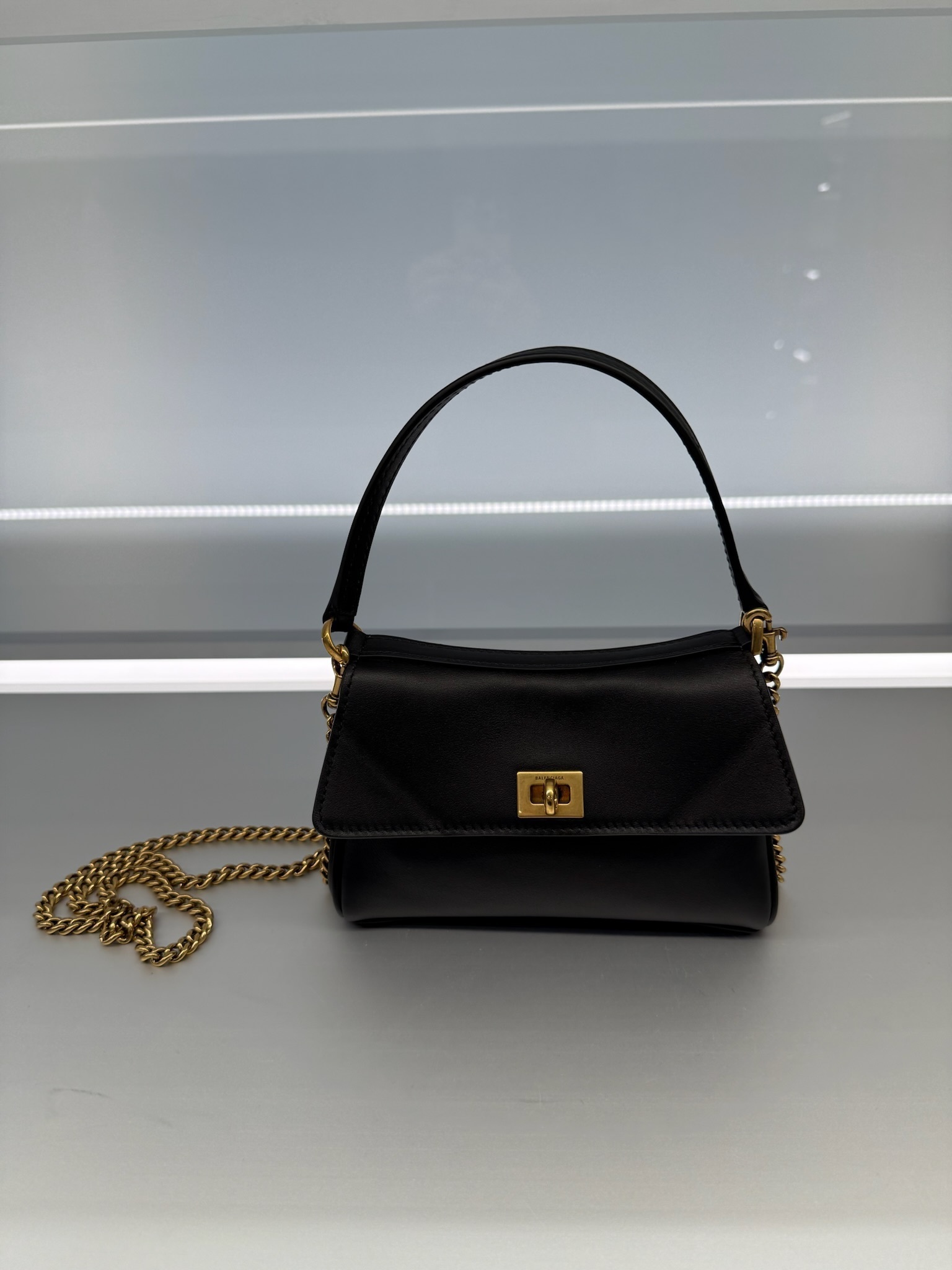 【BALENCIAGA】RODEO ナノサイズ バッグ チェーン付き ブラック
