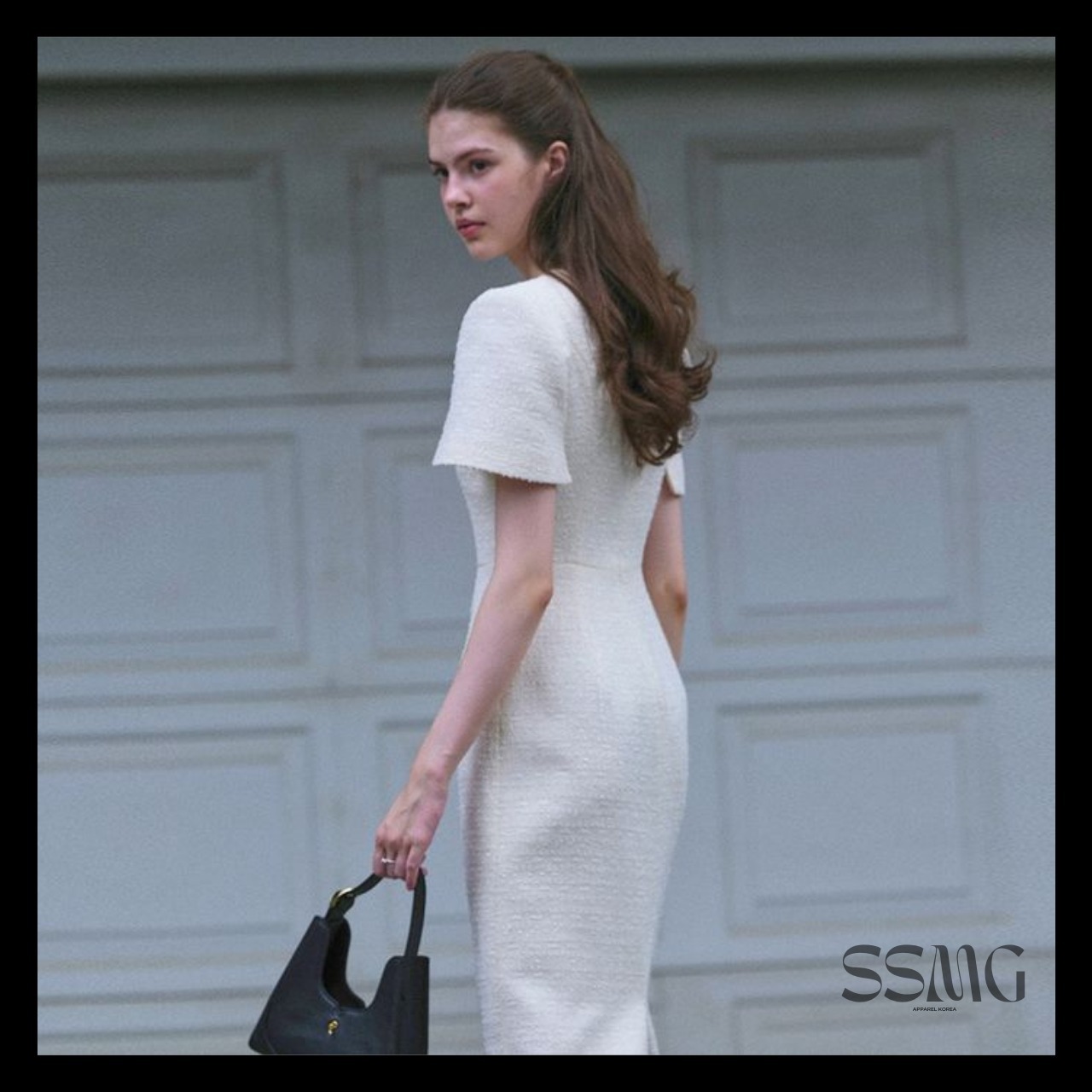 【flowoom】韓国◆Conic Mini Dress 半袖 ワンピース flowoom】韓国人気◇Classic Cape Dress 半袖 ワンピース