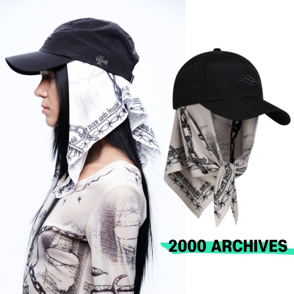 キャップ [2000 ARCHIVES] YEAR OF SNAKE SCARF CAP : 2color