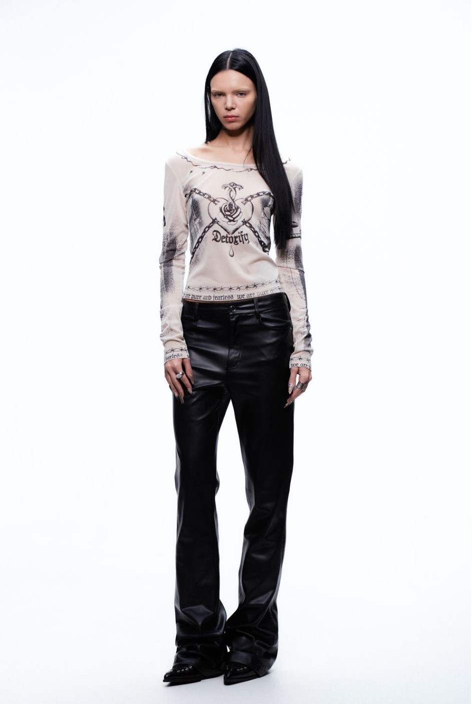 Tシャツ・カットソー [2000 ARCHIVES] YEAR OF SNAKE TATTOO MESH TOP : 2color 2000 ARCHIVES] YEAR OF SNAKE TATTOO MESH TOP : 2color