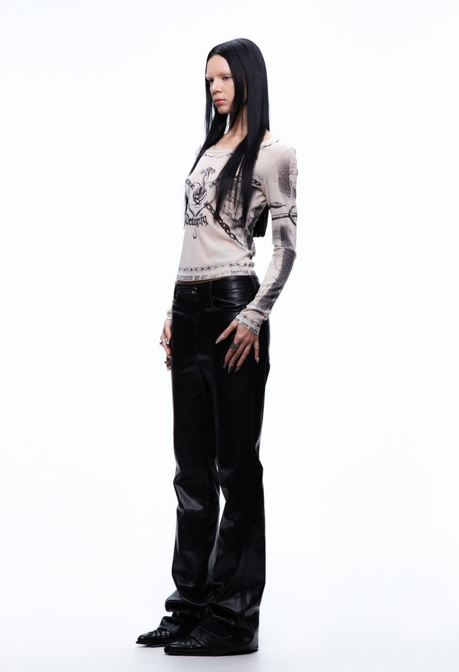 2000 ARCHIVES] YEAR OF SNAKE TATTOO MESH TOP : 2color