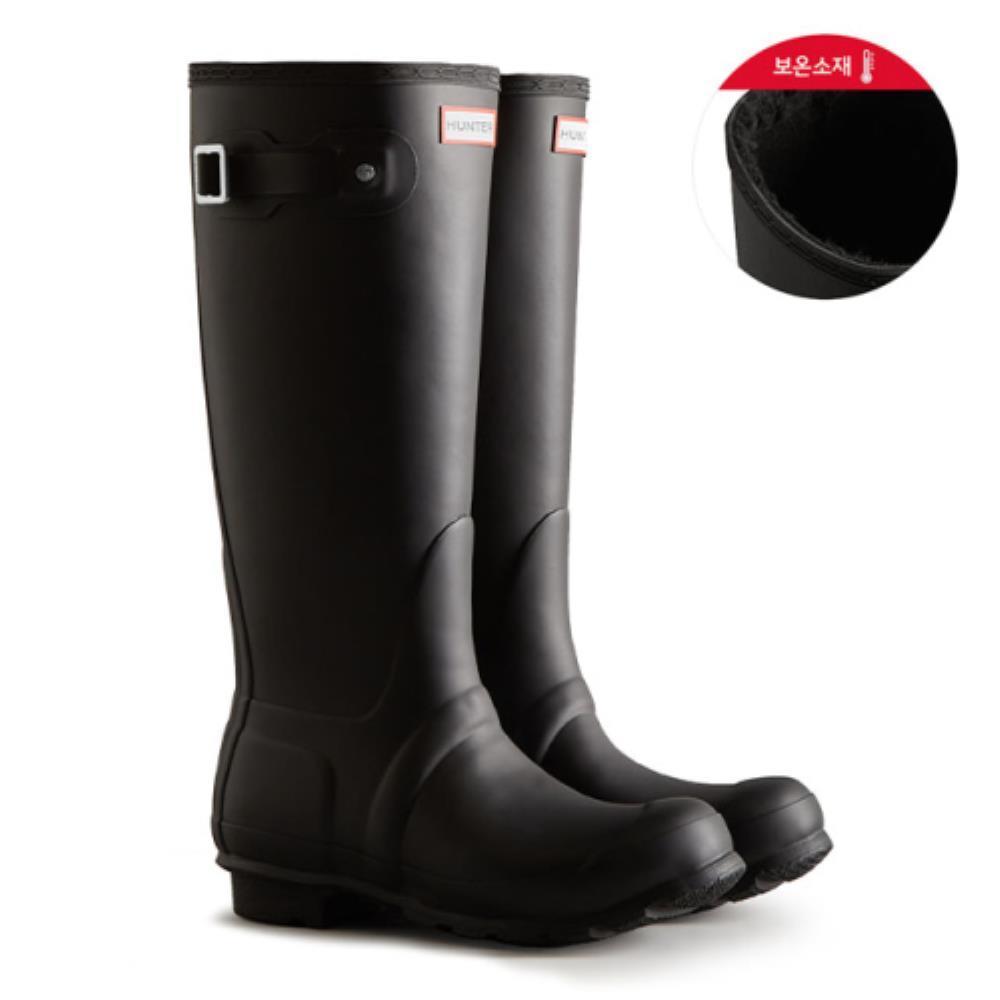 ミドルブーツ HUNTER WOMEN Original Insulated Tall Rain Boots Black WFT204
