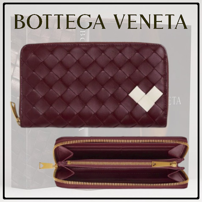Bottega Veneta】イントレチャートジップアラウンドウォレット