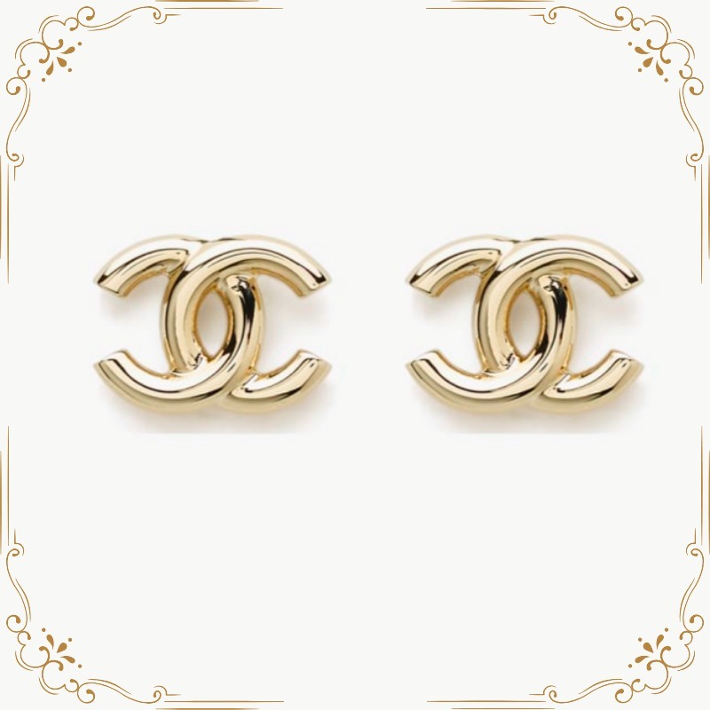 【25P キルティング＆ストラス】CHANEL ルーフピアス ミニCC キュートなハート☆【CHANEL】シャネル CCロゴ 25P ピアス
