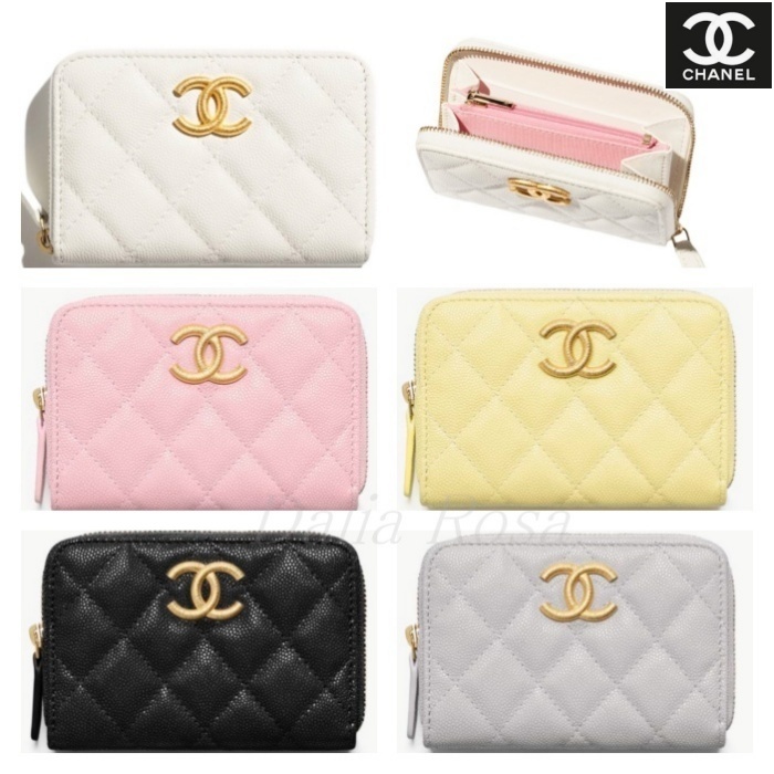 ひとつはほしい淡いカラー♡【CHANEL】ジップコインパース