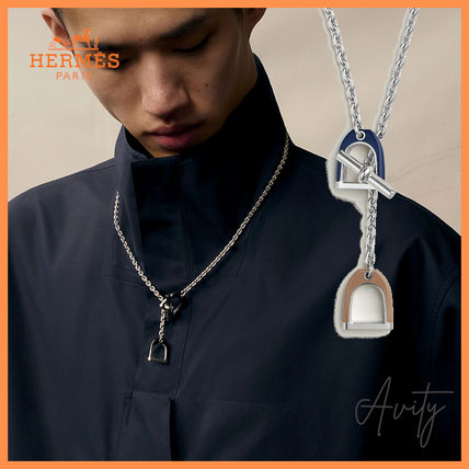 シンプルでかっこいい♪【HERMES】Etrier ネックレス HERMES】 チェーン/鎧がモチーフ☆Etrier(エトリエ)ネックレス