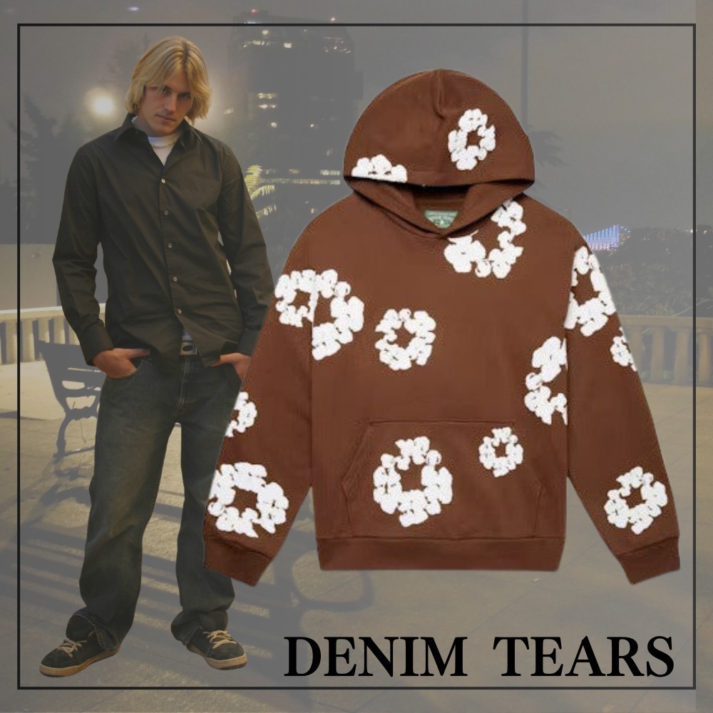 【洗練された】Denim Tears ザコットンスウェットシャツパーカー