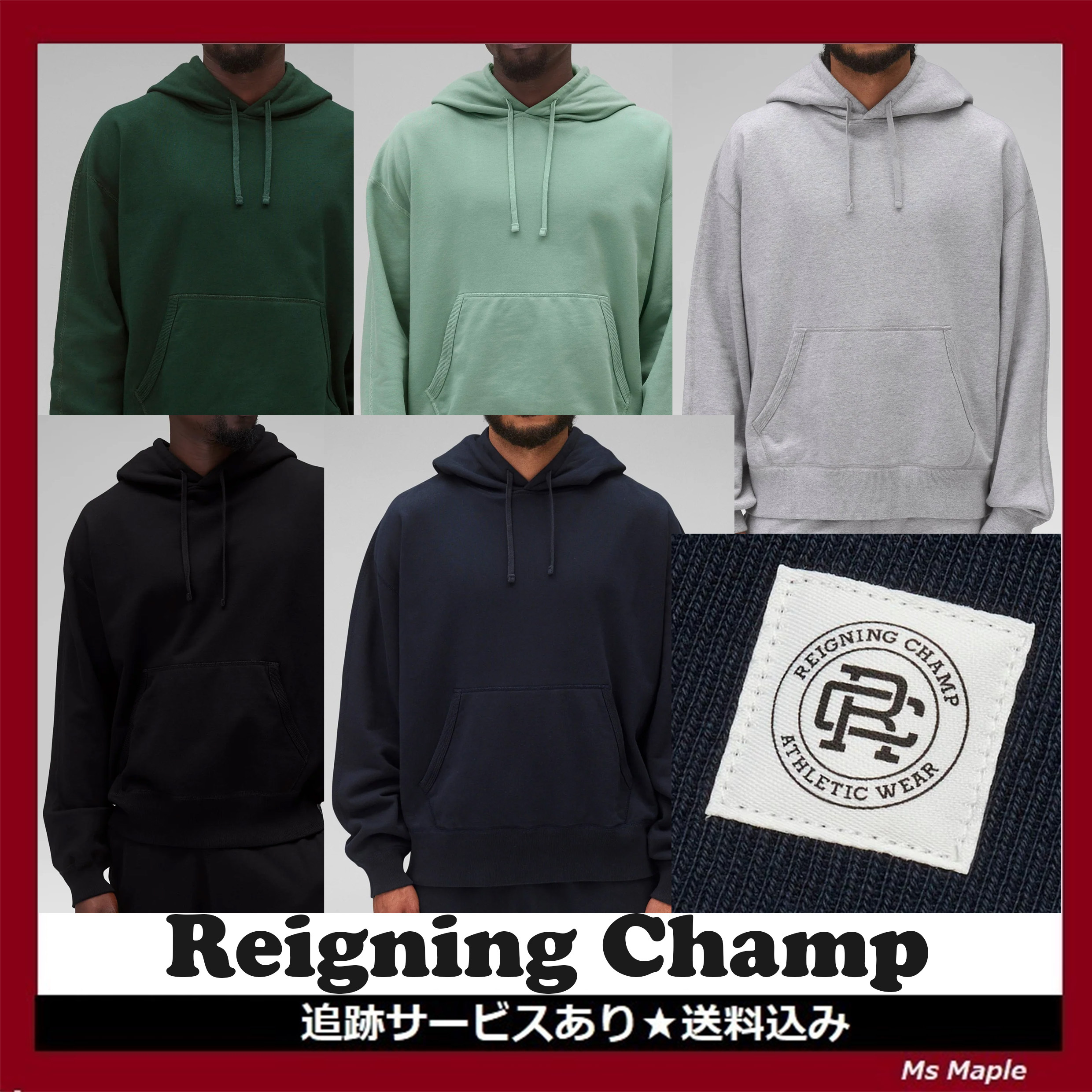 二重層フード【Reigning Champ】パーカー・フーディ