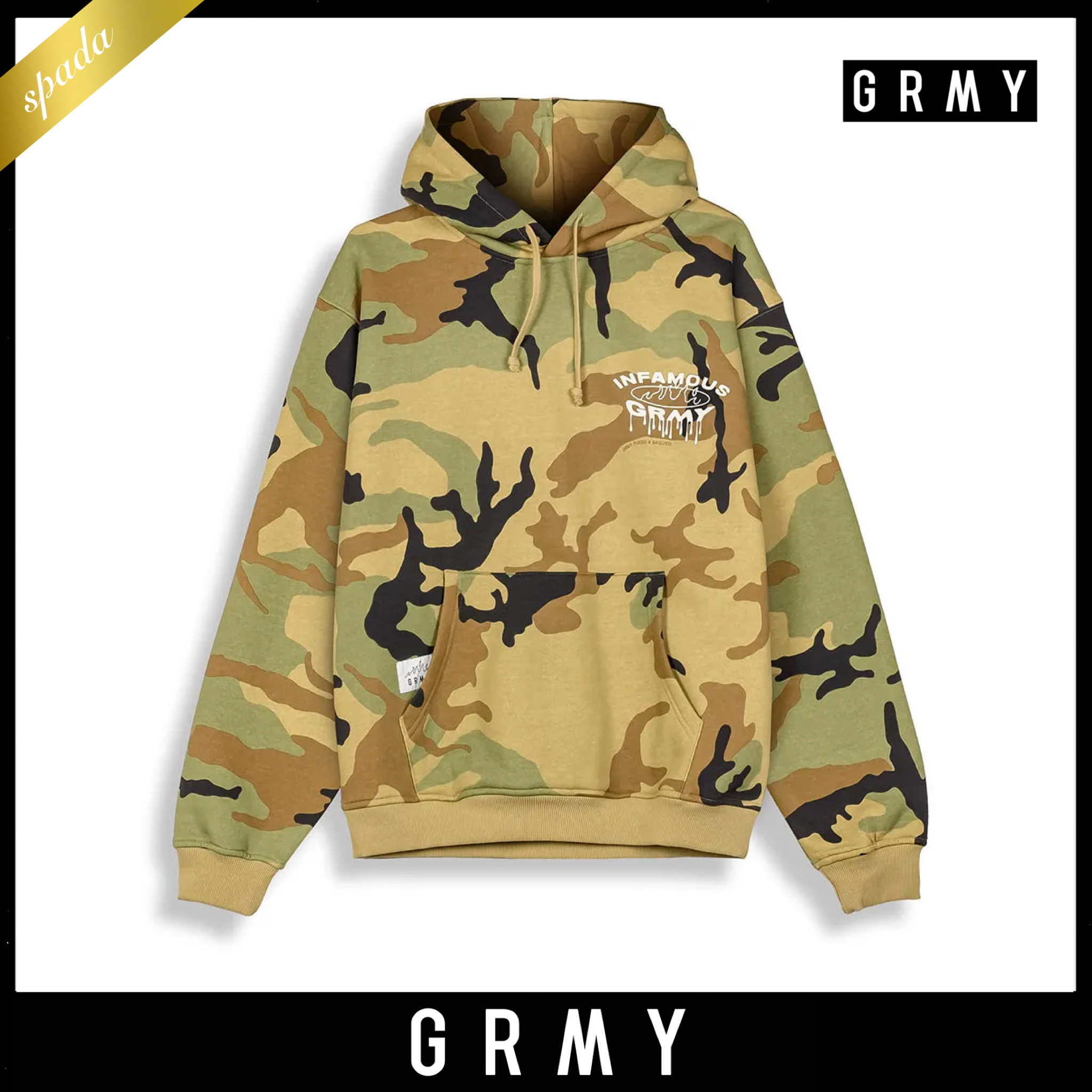 【Grimey】バックグラフィック パーカー 迷彩 / 送料無料