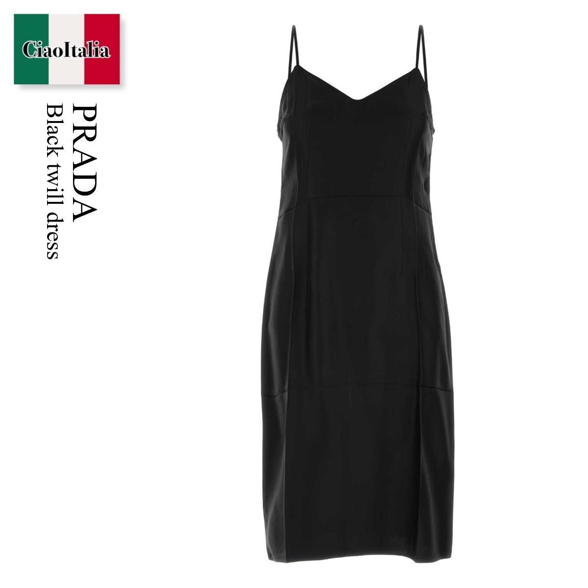 ワンピース Prada Black Twill Dress