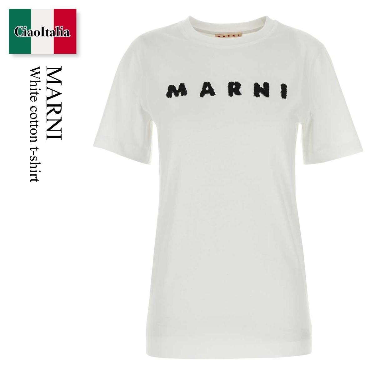 Tシャツ・カットソー Marni White Cotton T-Shirt
