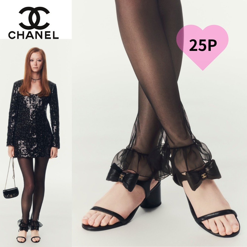 25P サンダルと合わせたい♡くるぶし丈レギンス【CHANEL】