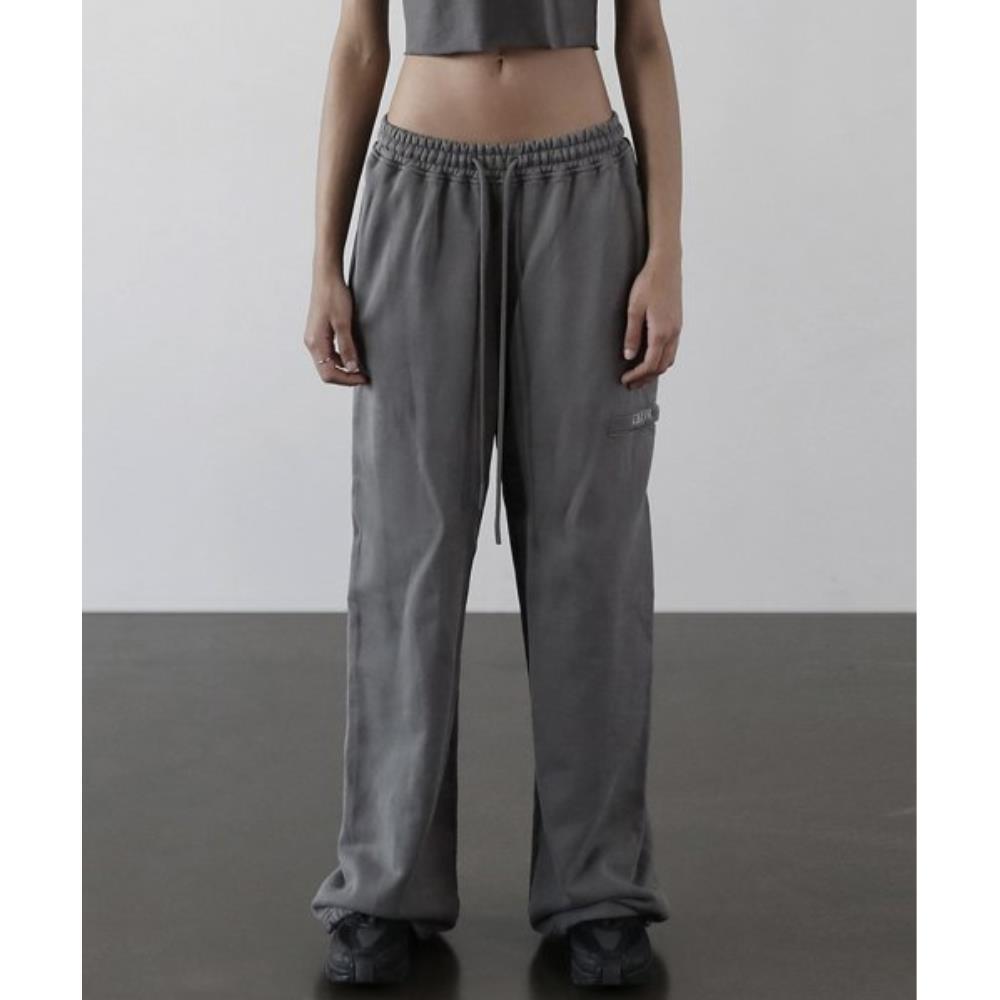 ◎BADBLOOD◎ Old effect super wide trousers slit gray ep2-pt