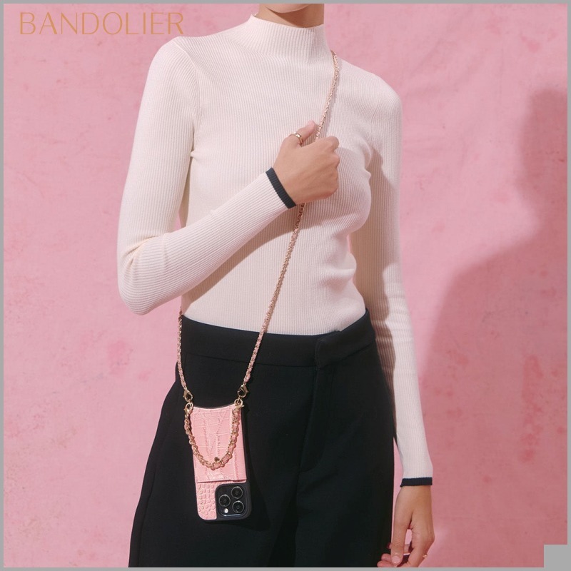 【BANDOLIER】LILY CROSSBODY SET iPhoneケース★Pink Croc★ BANDOLIER】LILY CROSSBODY SET iPhoneケース☆Pink Croc☆
