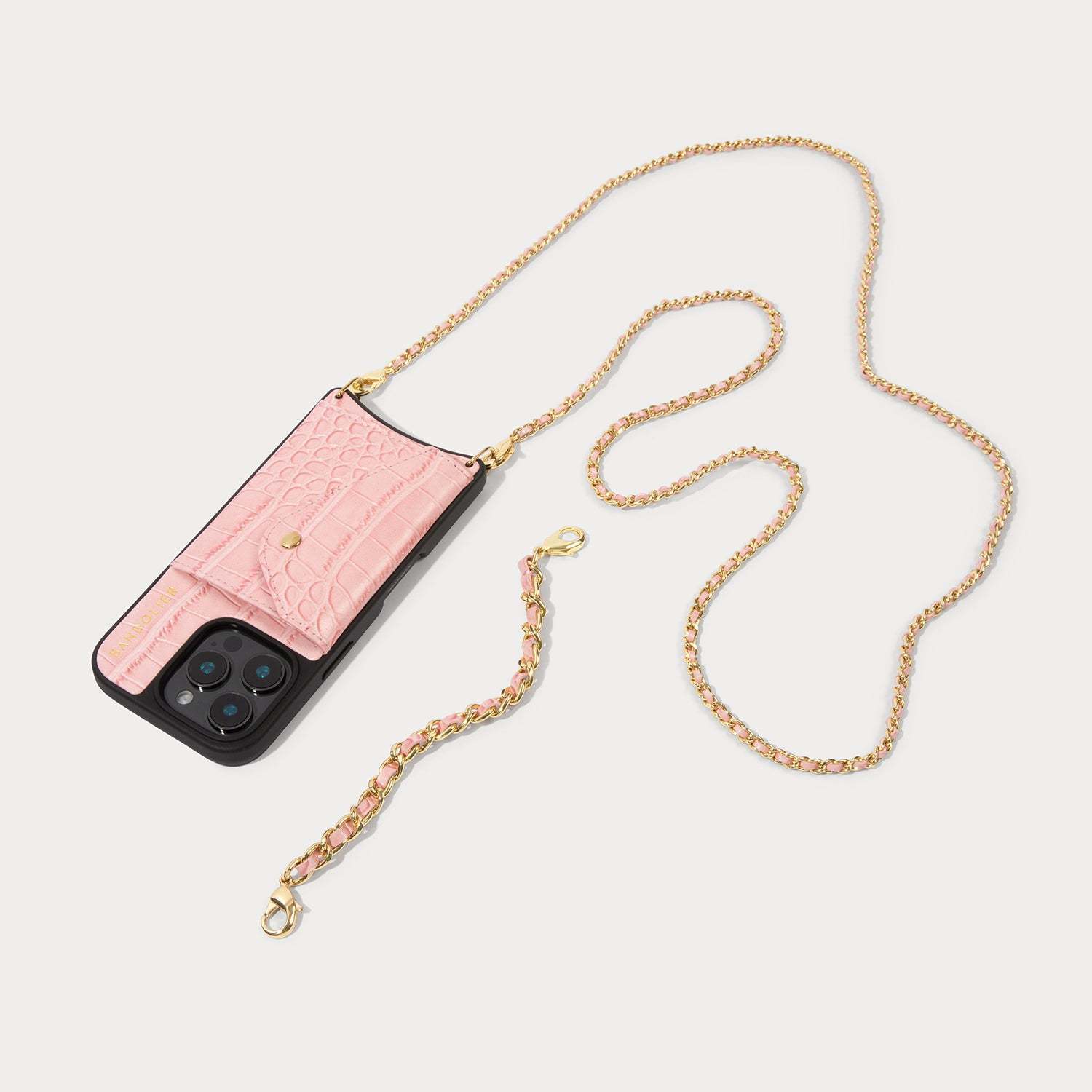 【BANDOLIER】LILY CROSSBODY SET iPhoneケース★Pink Croc★ BANDOLIER】LILY CROSSBODY SET iPhoneケース☆Pink Croc☆
