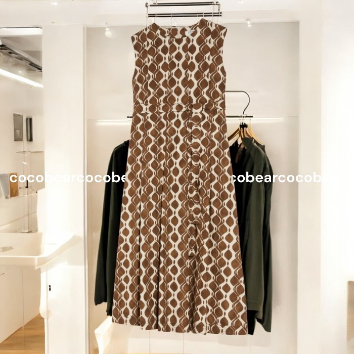 ☆S MaxMara☆プリントポプリンドレス ワンピース
