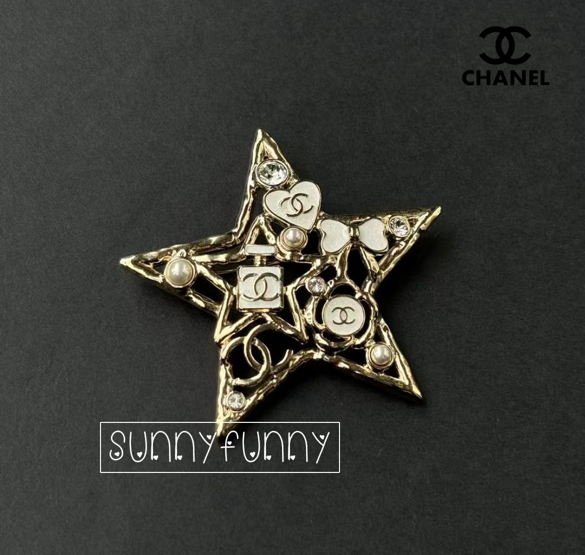 《25P★》CHANEL ブローチ 星 豪華 ゴージャス