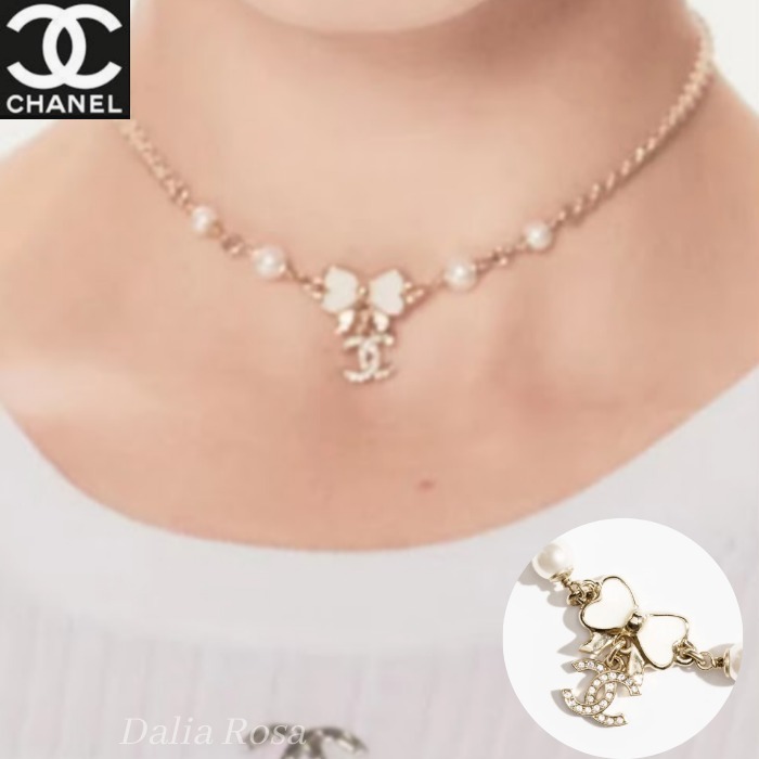 上品なリボン♡首元が華やかに【CHANEL】チョーカー