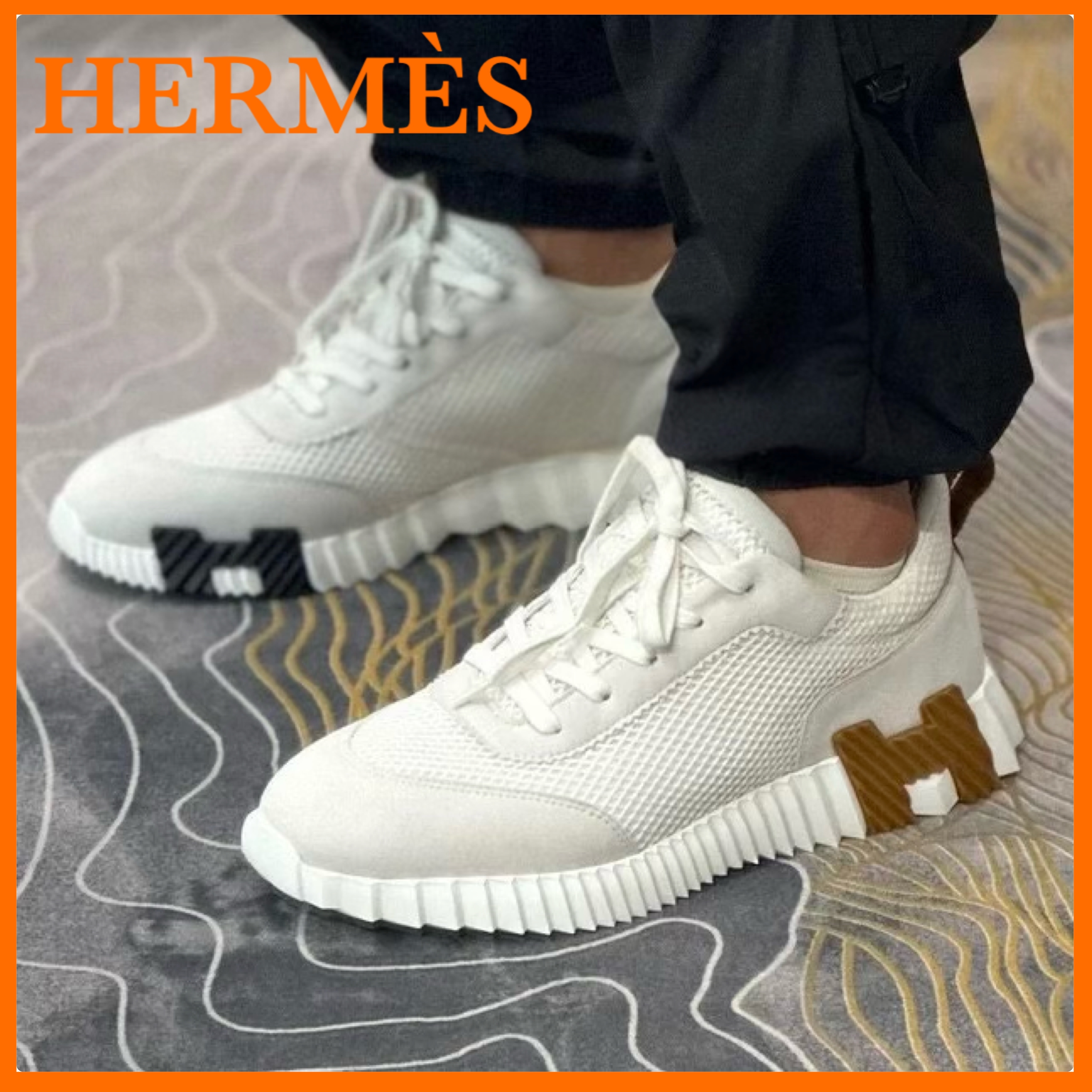 大人気【HERMES】バウンス スニーカー メッシュ