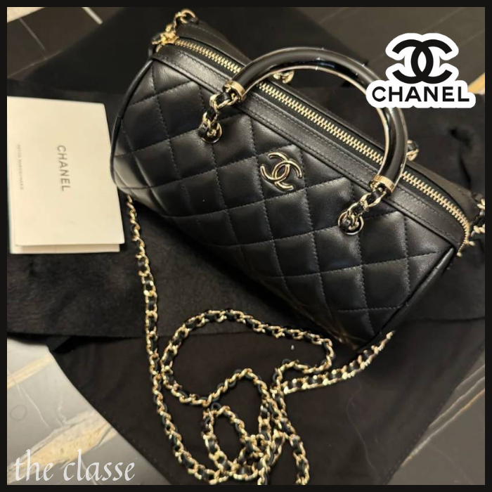 【可愛いサイズ感♪】どんな服装にも★CHANELミニボストンバッグ