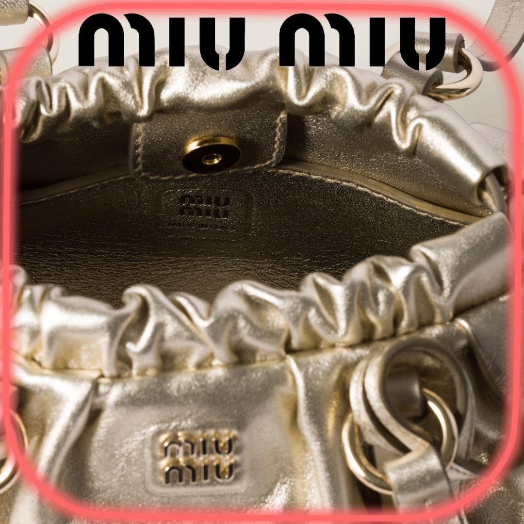 【関税込み】☆MiuMiu☆ JOIE ナッパレザー ミニバッグ 完売必至【MIUMIU】ナッパレザー Joieバッグ