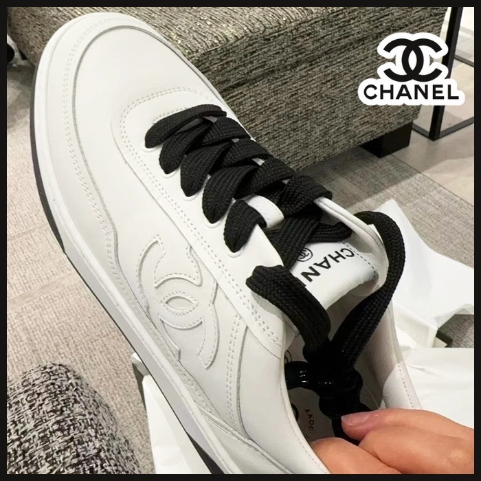 【シンプルで合わせやすい♪】CHANEL スニーカー カジュアル CC