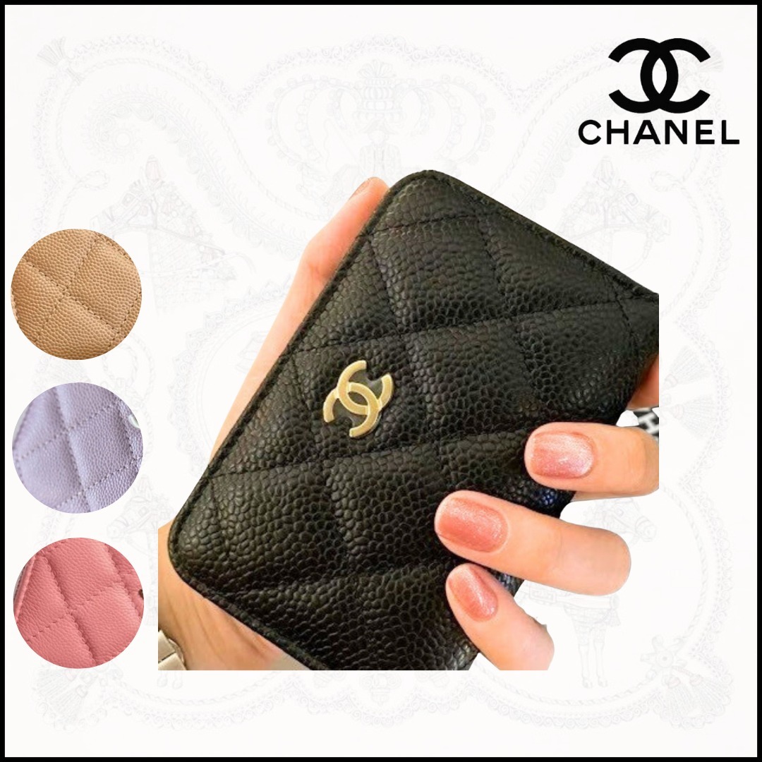 【人気デザイン】◆CHANEL◆ ジップコインパース 折りたたみ財布
