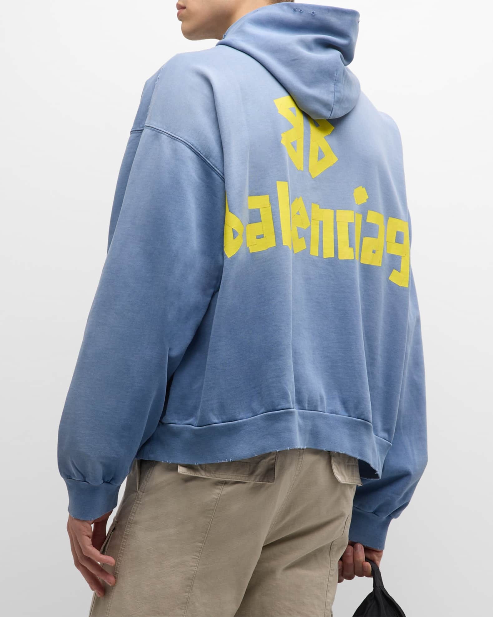 【BALENCIAGA】リップドポケット テープタイプ パーカー BALENCIAGA】メンズ テープタイプ リップドポケット パーカー