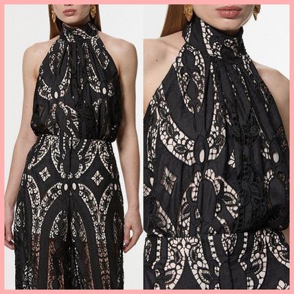KAREN MILLEN 日本未入荷 フリンジビーズ ホルターネック マキシ 日本未入荷・海外限定アイテム M Karen Millen(カレンミレン