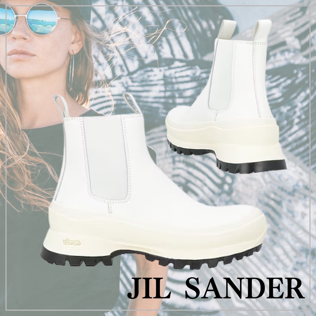 【シンプル】JIL SANDER ショートブーツ ホワイト