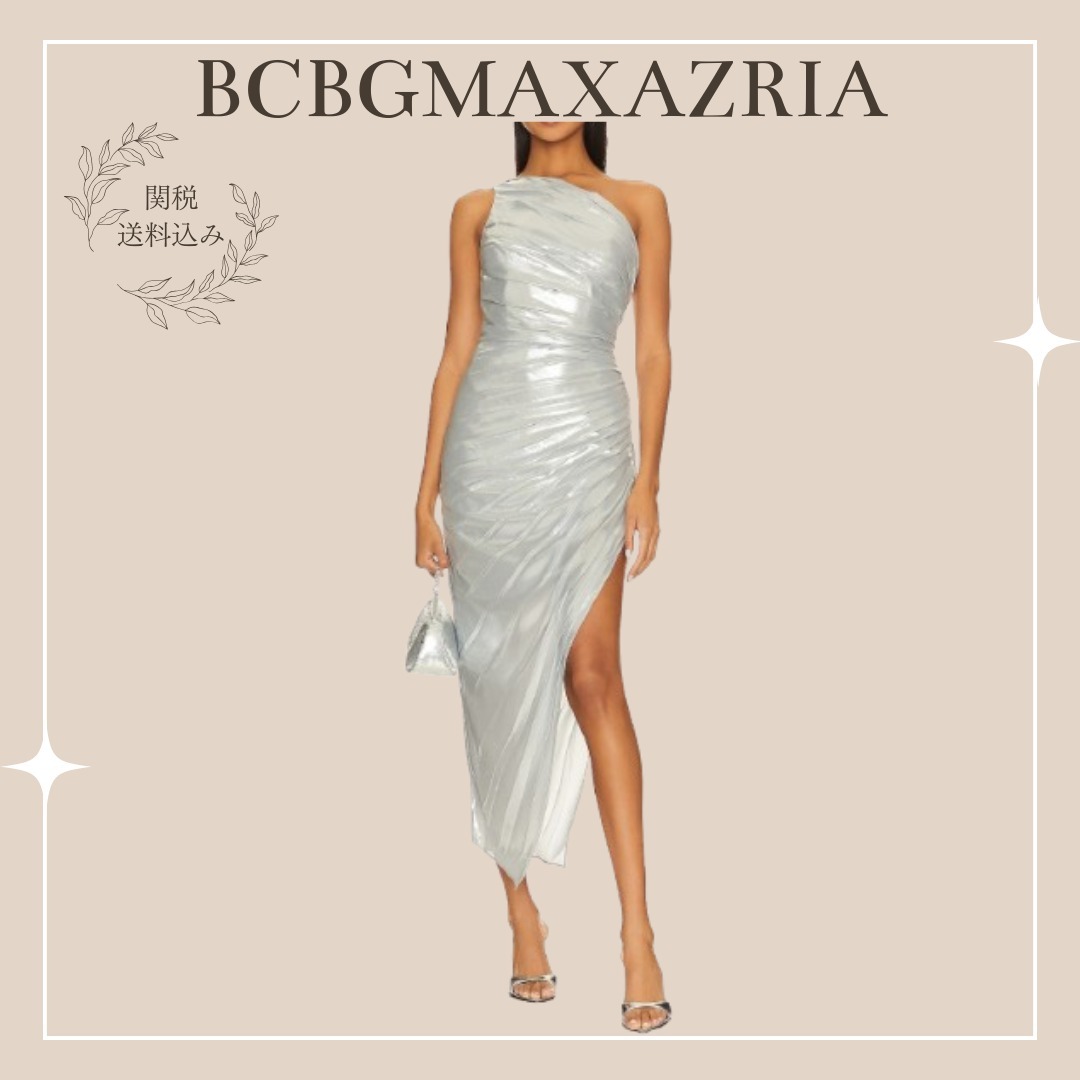 送料関税込☆【BCBG MAXAZRIA】ワンショルダードレス