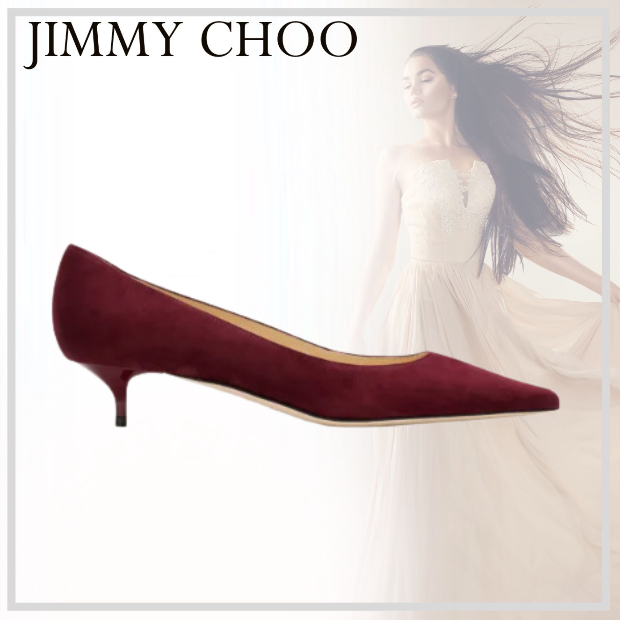 エレガントな【JIMMY CHOO】Amelia キトンヒール パンプス 25SS