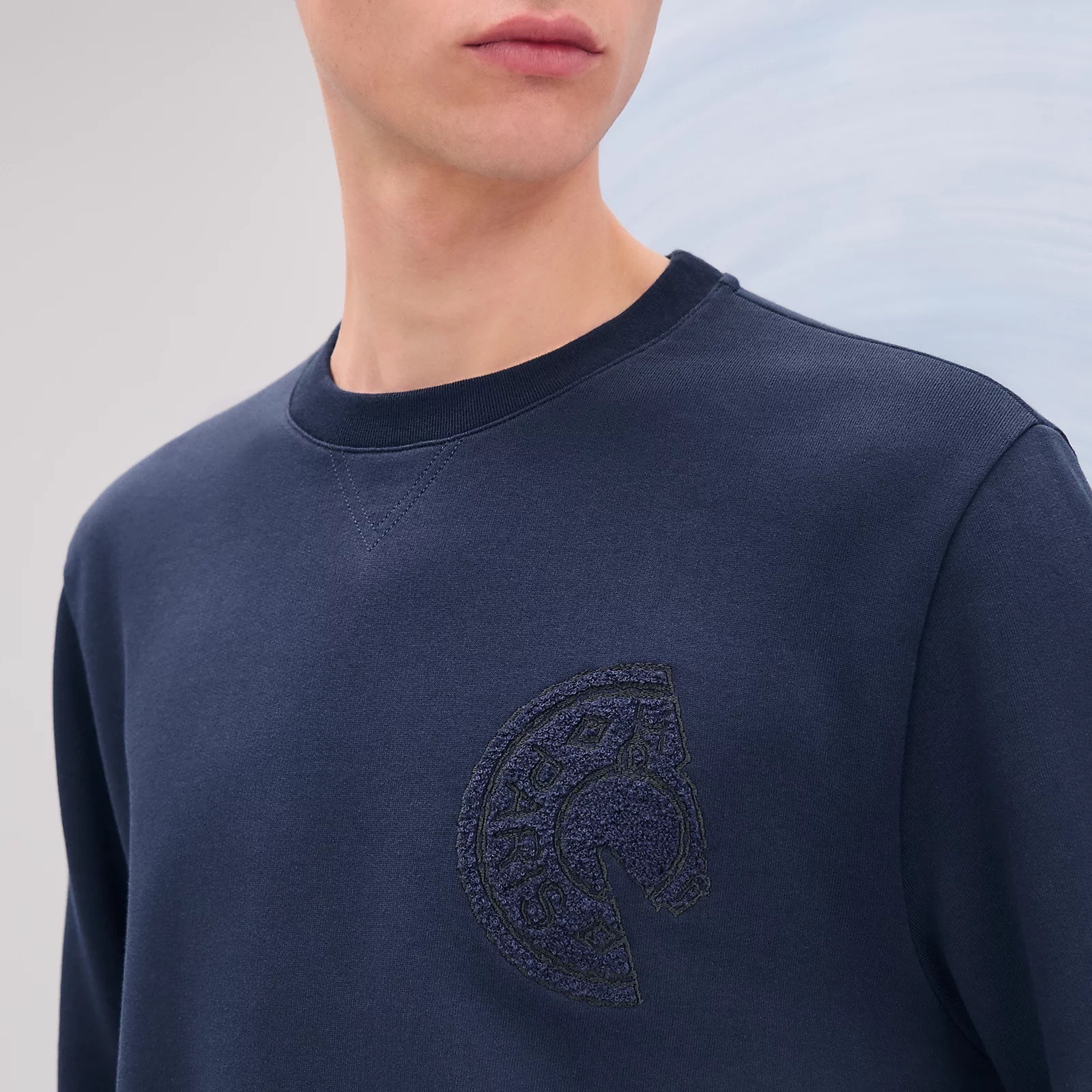 HERMES スウェットシャツ《クルー・ド・セル》 オーシャン 直営