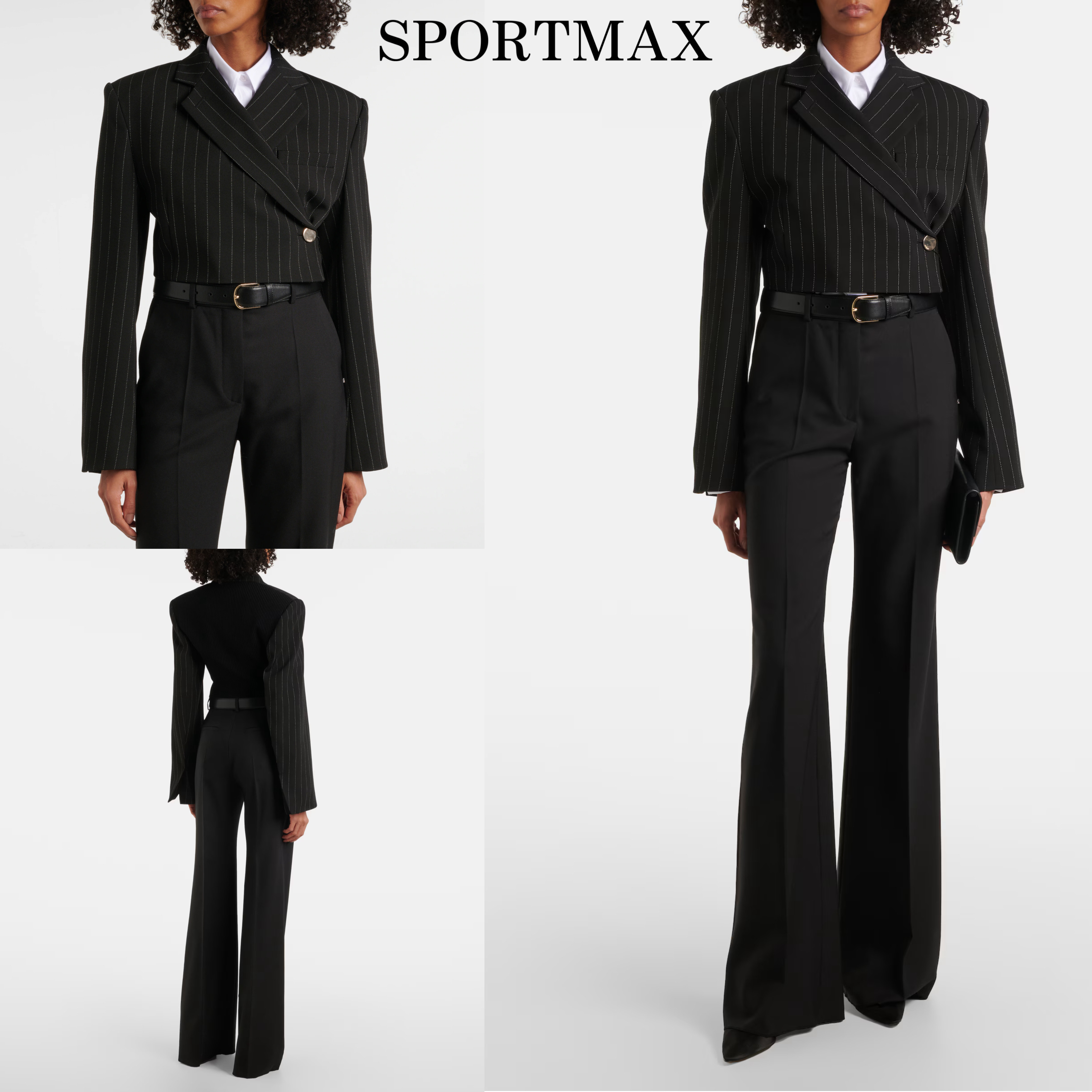 *SPORTMAX* ユートピア クロップドブレザージャケット ブラック