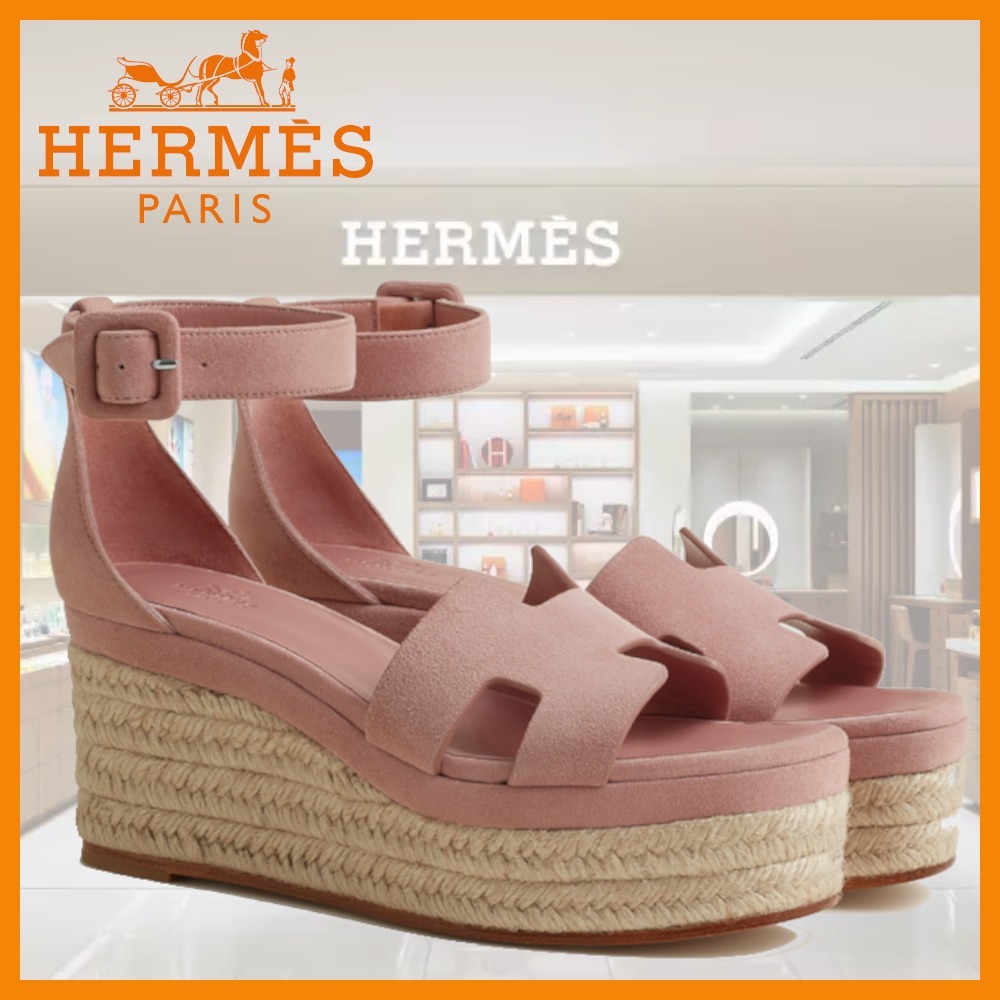 【フェミニンな魅力たっぷり♪】HERMES サンダル 厚底