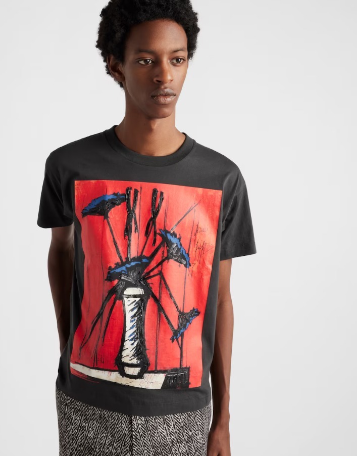 【PRADA直営店】セール！ロゴ ジャージー Tシャツ ２色展開 日本未入荷☆新作【PRADA】ジャージー ロゴTシャツ (PRADA/T