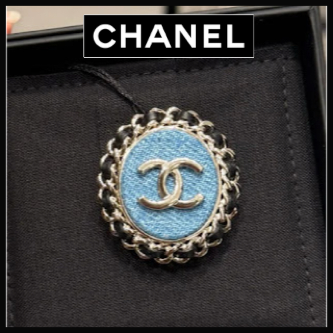 【コーデに華やかさをプラス♡】CHANEL デニムブローチ
