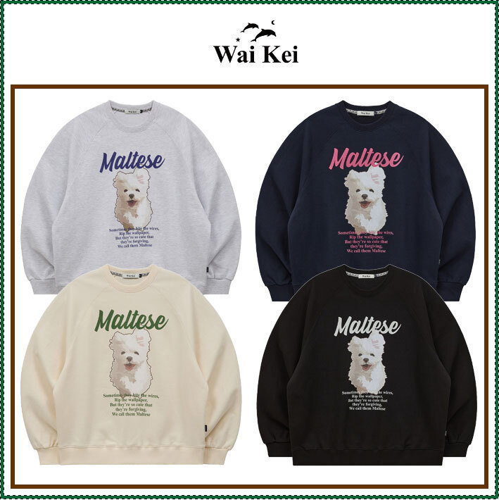 【Wai Kei】 Maltese Cloud Raglan Sweatshirt /追跡付