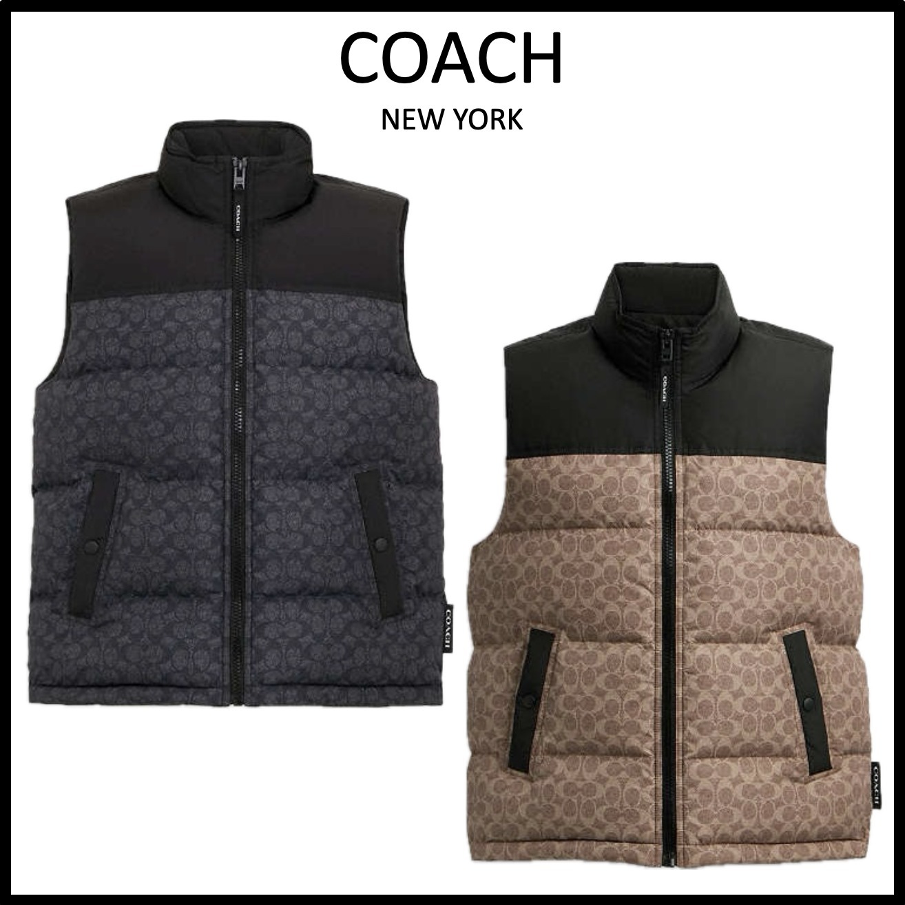 すぐ届く！◇COACH◇ シグネチャー ダウン ベスト